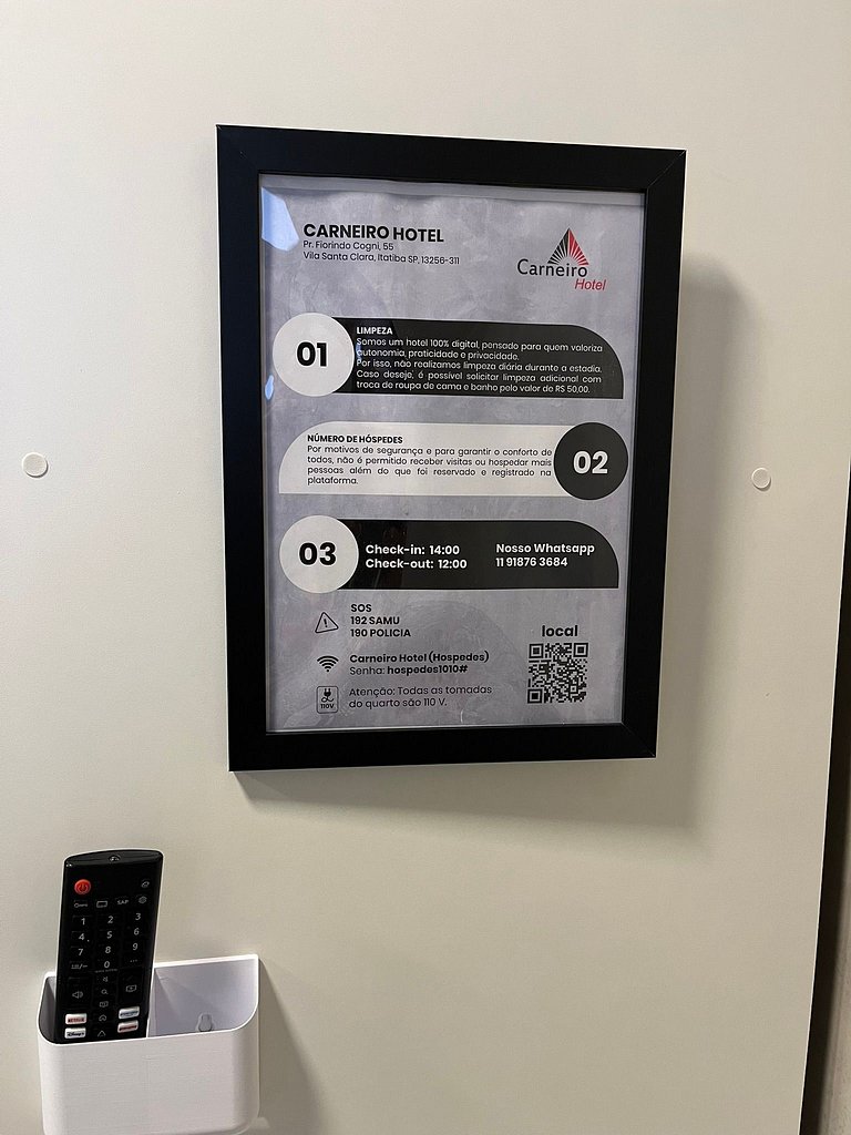 #112 Suíte Mármore Branco c/vaga • Centro